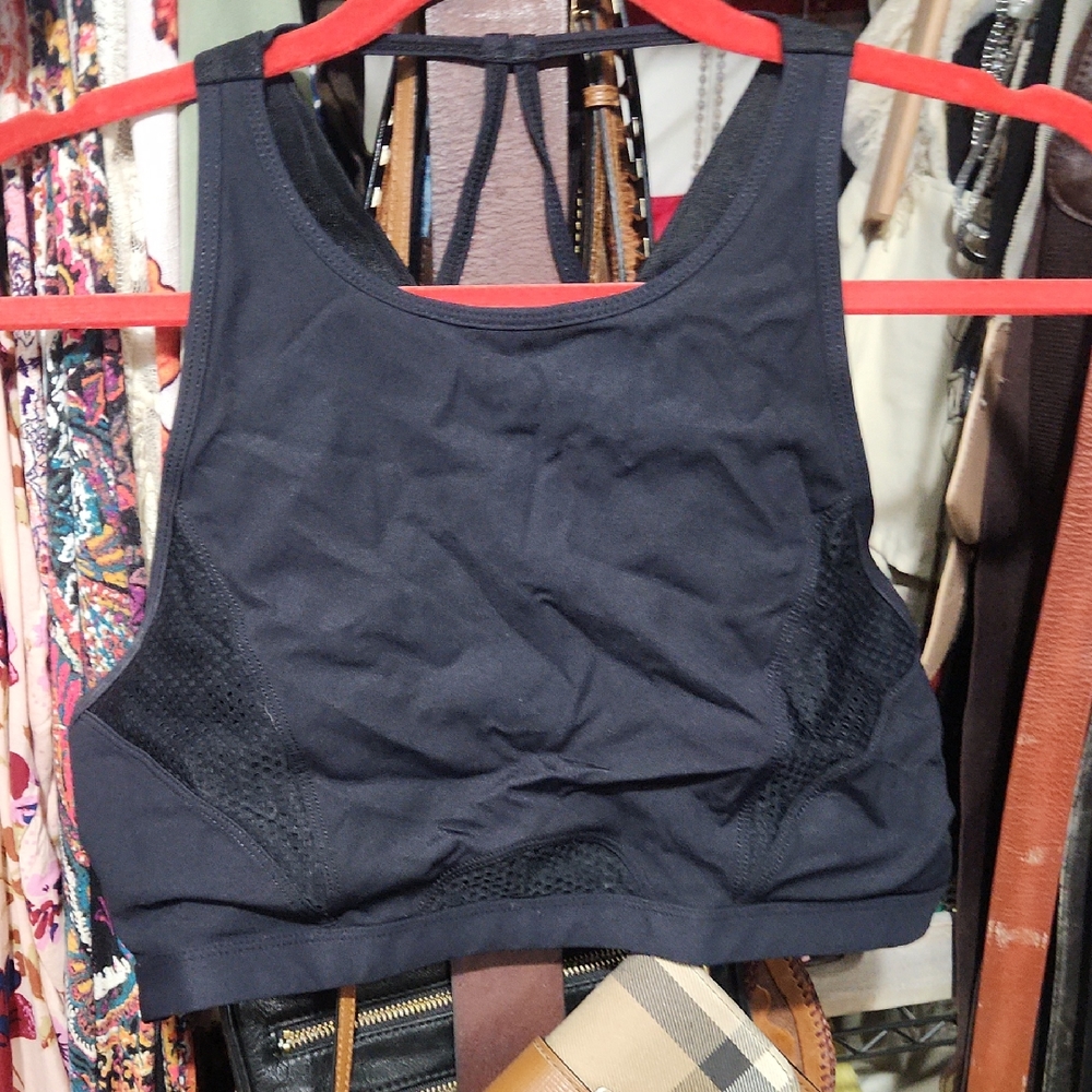 Lorna Jane Black Mesh Sports Bra